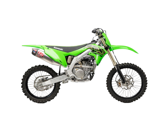 YOSHIMURA KAWASAKI KX250F/KX250X 21-24 RS-12 STAINLESS FULL SYSTEM WITH CARBON END CAP