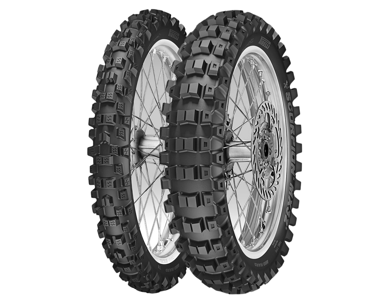 PIRELLI SCORPION MX32 STADIUM 110/90-19 REAR 80/100-21 FRONT MID/HARD TYRE SET