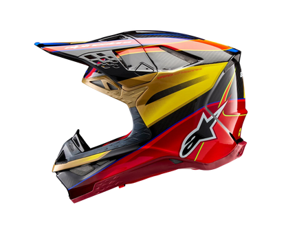 ALPINESTARS 2024 S-M10 ERA GOLD/YELLOW/RIO RED HELMET