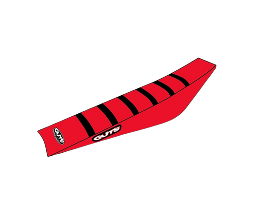 GUTS RACING HONDA RIBBED GRIPPER SEAT COVER RED/BLACK