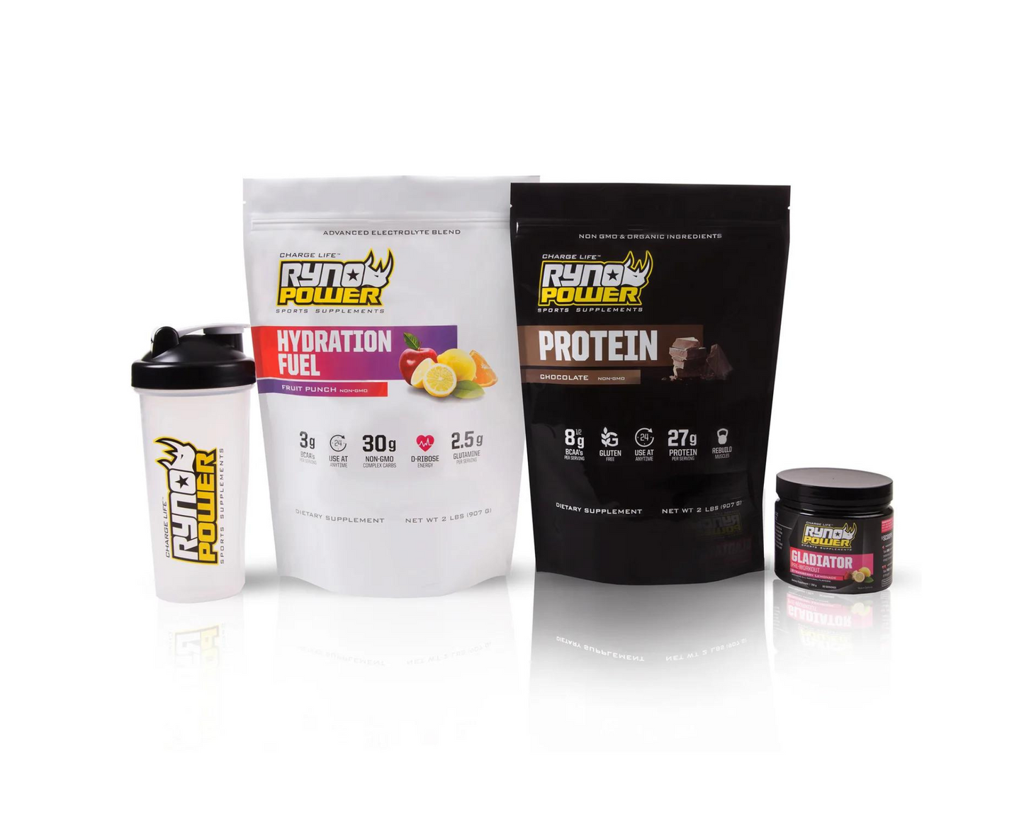 RYNO POWER CHOCOLATE X FRUIT PUNCH ESSENTIALS POWER PACKAGE