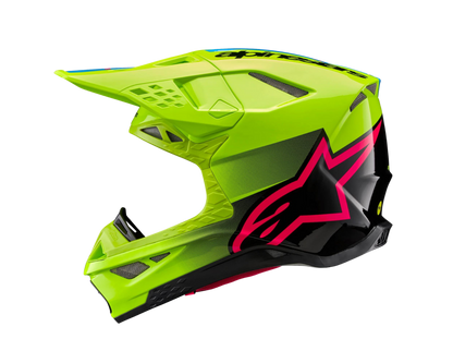 ALPINESTARS 2025 S-M10 UNITE FLURO YELLOW/BLACK/DIVA PINK HELMET