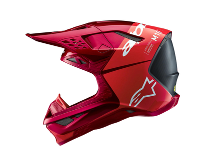 ALPINESTARS 2025 S-M10 FLOOD FLURO RED/RED HELMET