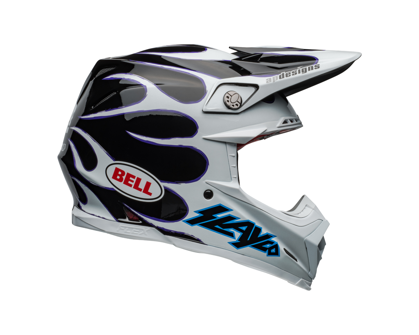 BELL 2024 MOTO-9S FLEX SLAYCO WHITE/BLACK HELMET