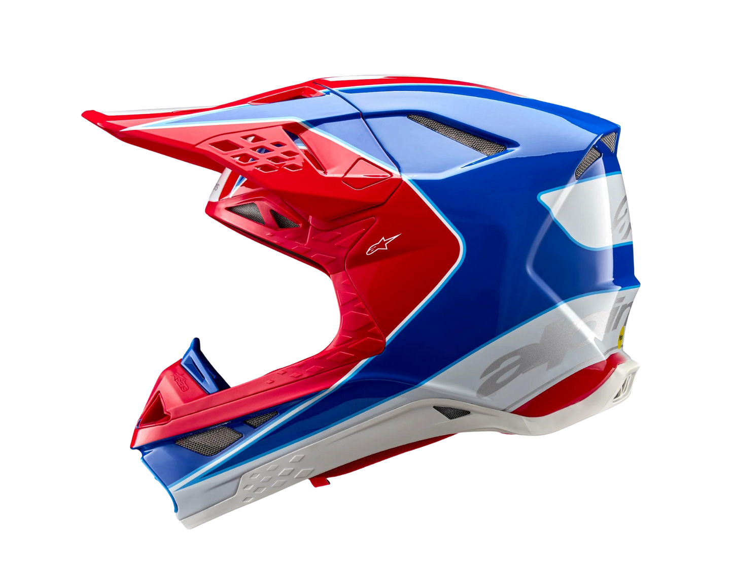 ALPINESTARS 2025 S-M10 AEON BRIGHT RED/BLUE HELMET