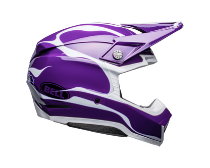 BELL LE MOTO-10 SPHERICAL SLAYCO PURPLE/WHITE HELMET