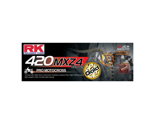 RK CHAINS 420MXZ4 126L GOLD RACE CHAIN