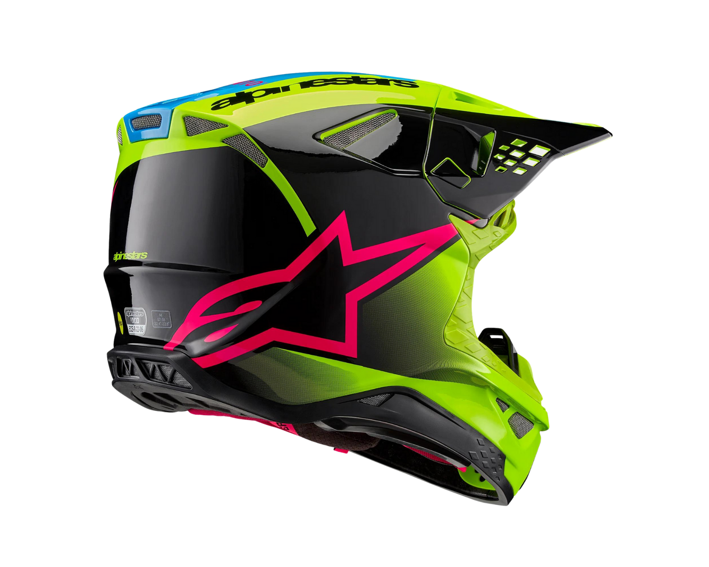 ALPINESTARS 2025 S-M10 UNITE FLURO YELLOW/BLACK/DIVA PINK HELMET