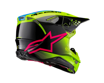 ALPINESTARS 2025 S-M10 UNITE FLURO YELLOW/BLACK/DIVA PINK HELMET