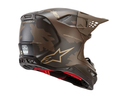 ALPINESTARS 2023 LE S-M10 SQUAD DARK BROWN/KANGAROO GOLD HELMET