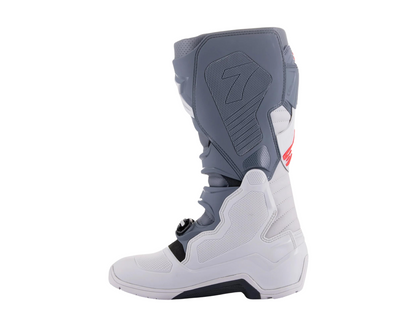 ALPINESTARS 2025 TECH 7 ENDURO LIGHT GREY/DARK GREY/BRIGHT RED BOOTS