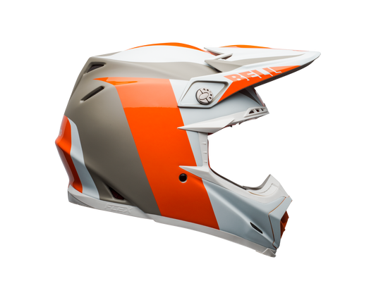 BELL MOTO-9 FLEX DIVISION MATTE/GLOSS WHITE/ORANGE/SAND HELMET