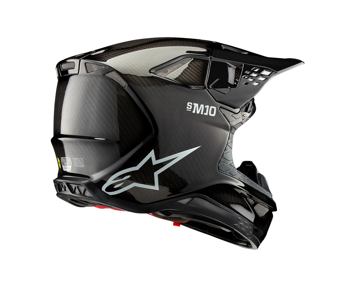 ALPINESTARS 2024 S-M10 SOLID BLACK CARBON HELMET