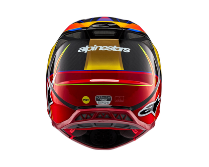 ALPINESTARS 2024 S-M10 ERA GOLD/YELLOW/RIO RED HELMET