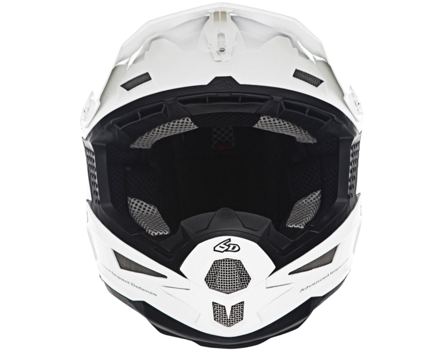 6D ATR-1 SOLID GLOSS WHITE HELMET