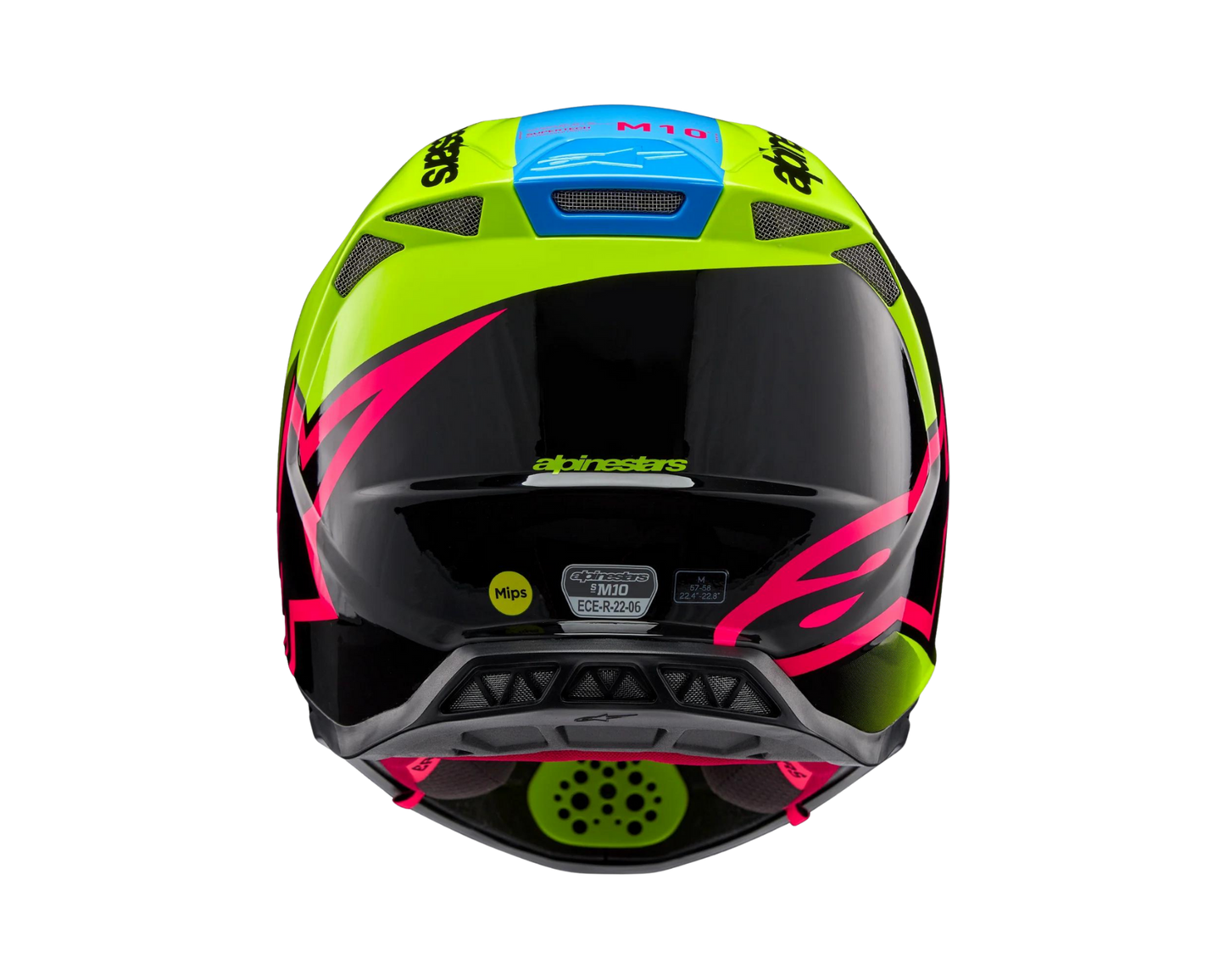 ALPINESTARS 2025 S-M10 UNITE FLURO YELLOW/BLACK/DIVA PINK HELMET