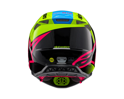 ALPINESTARS 2025 S-M10 UNITE FLURO YELLOW/BLACK/DIVA PINK HELMET