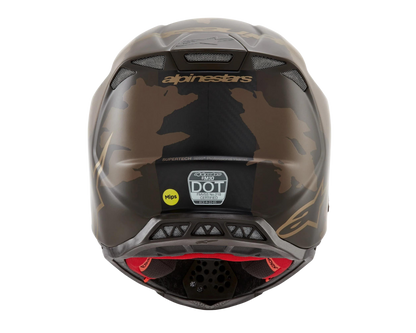 ALPINESTARS 2023 LE S-M10 SQUAD DARK BROWN/KANGAROO GOLD HELMET