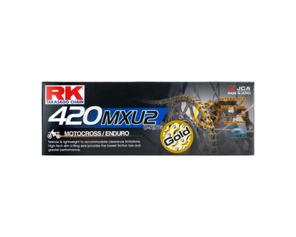 RK CHAINS 420MXU2 136L GOLD RACE CHAIN