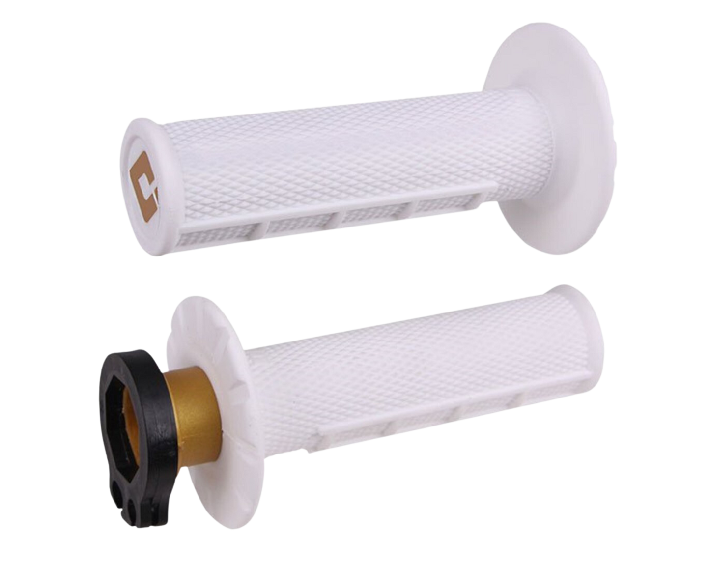 ODI HALF WAFFLE SOFT LOCK ON GRIPS 2T / 4T WHITE