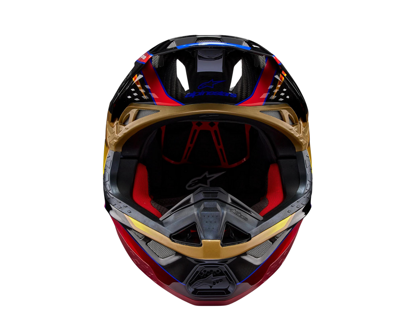 ALPINESTARS 2024 S-M10 ERA GOLD/YELLOW/RIO RED HELMET