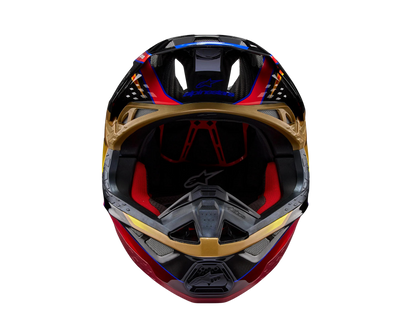 ALPINESTARS 2024 S-M10 ERA GOLD/YELLOW/RIO RED HELMET