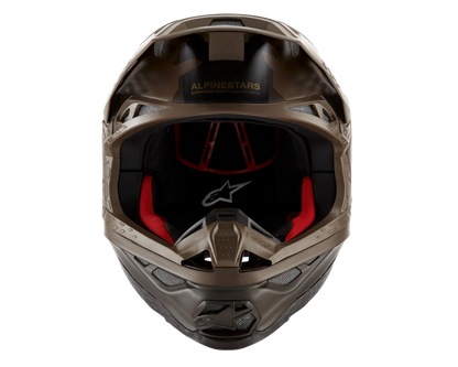 ALPINESTARS 2023 LE S-M10 SQUAD DARK BROWN/KANGAROO GOLD HELMET