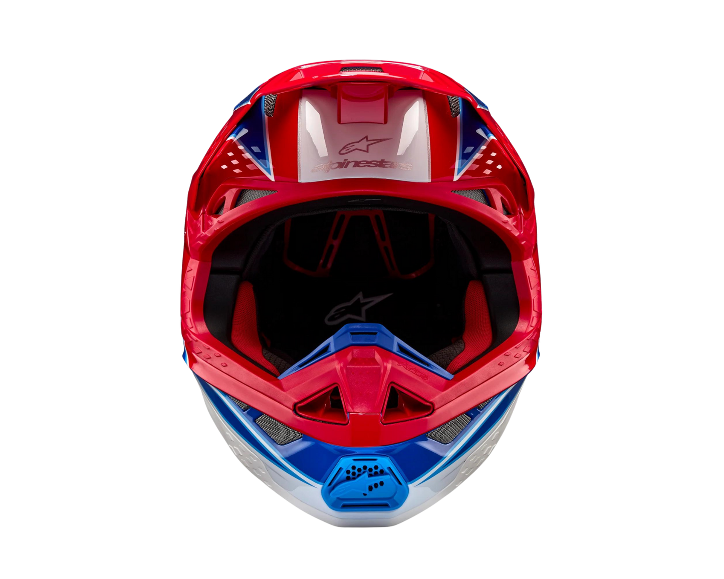 ALPINESTARS 2025 S-M10 AEON BRIGHT RED/BLUE HELMET