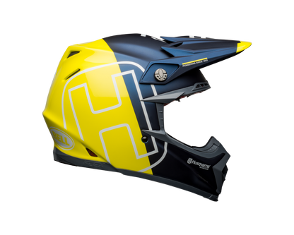 BELL MOTO-9 FLEX HUSKY GOTLAND MATTE/GLOSS BLUE/HI-VIZ HELMET