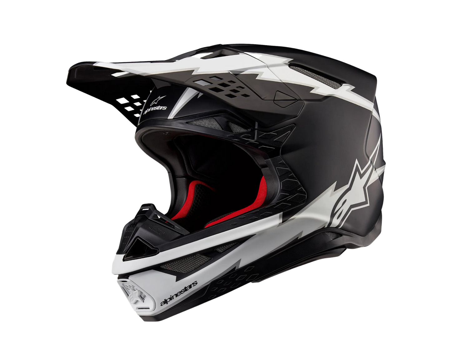 ALPINESTARS 2024 S-M10 AMPRESS MATTE BLACK/WHITE HELMET