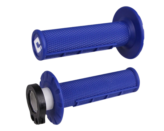 ODI HALF WAFFLE LOCK ON GRIPS 2T / 4T BLUE