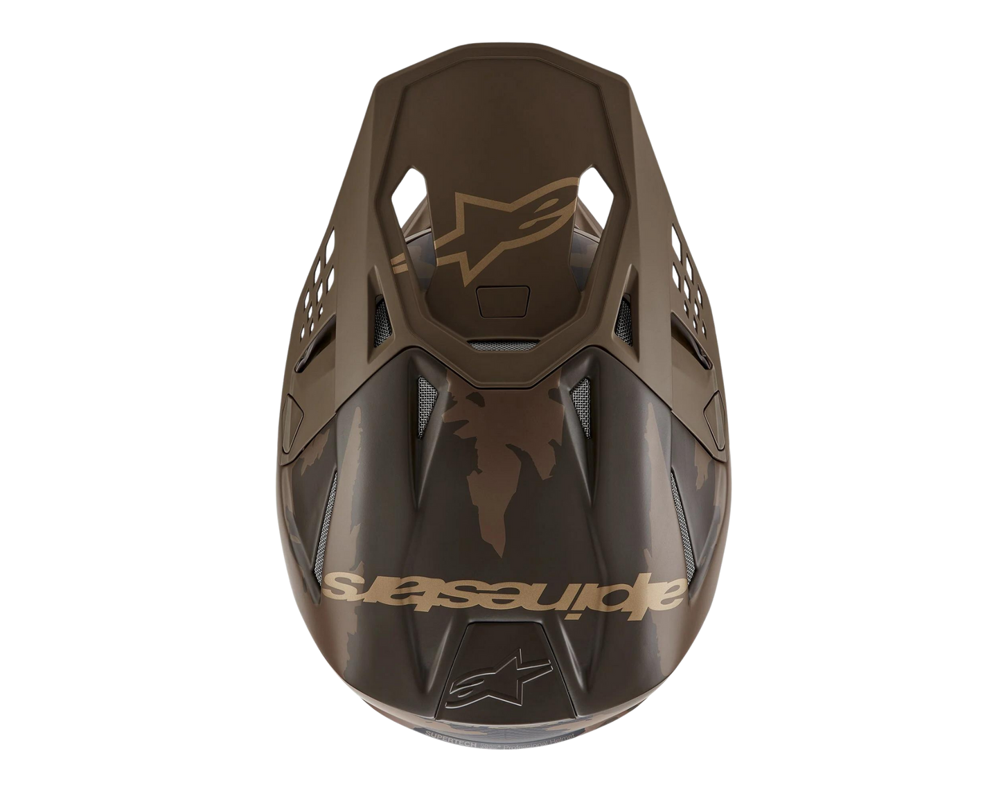 ALPINESTARS 2023 LE S-M10 SQUAD DARK BROWN/KANGAROO GOLD HELMET