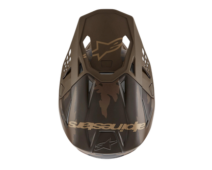 ALPINESTARS 2023 LE S-M10 SQUAD DARK BROWN/KANGAROO GOLD HELMET