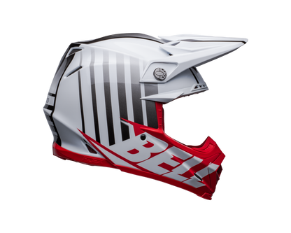 BELL 2024 MOTO-9S FLEX SPRINT MATTE/GLOSS WHITE/RED HELMET