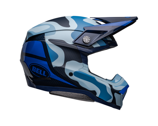 BELL MOTO-10 SPHERICAL FERRANDIS MECHANT DARK BLUE/LIGHT BLUE HELMET