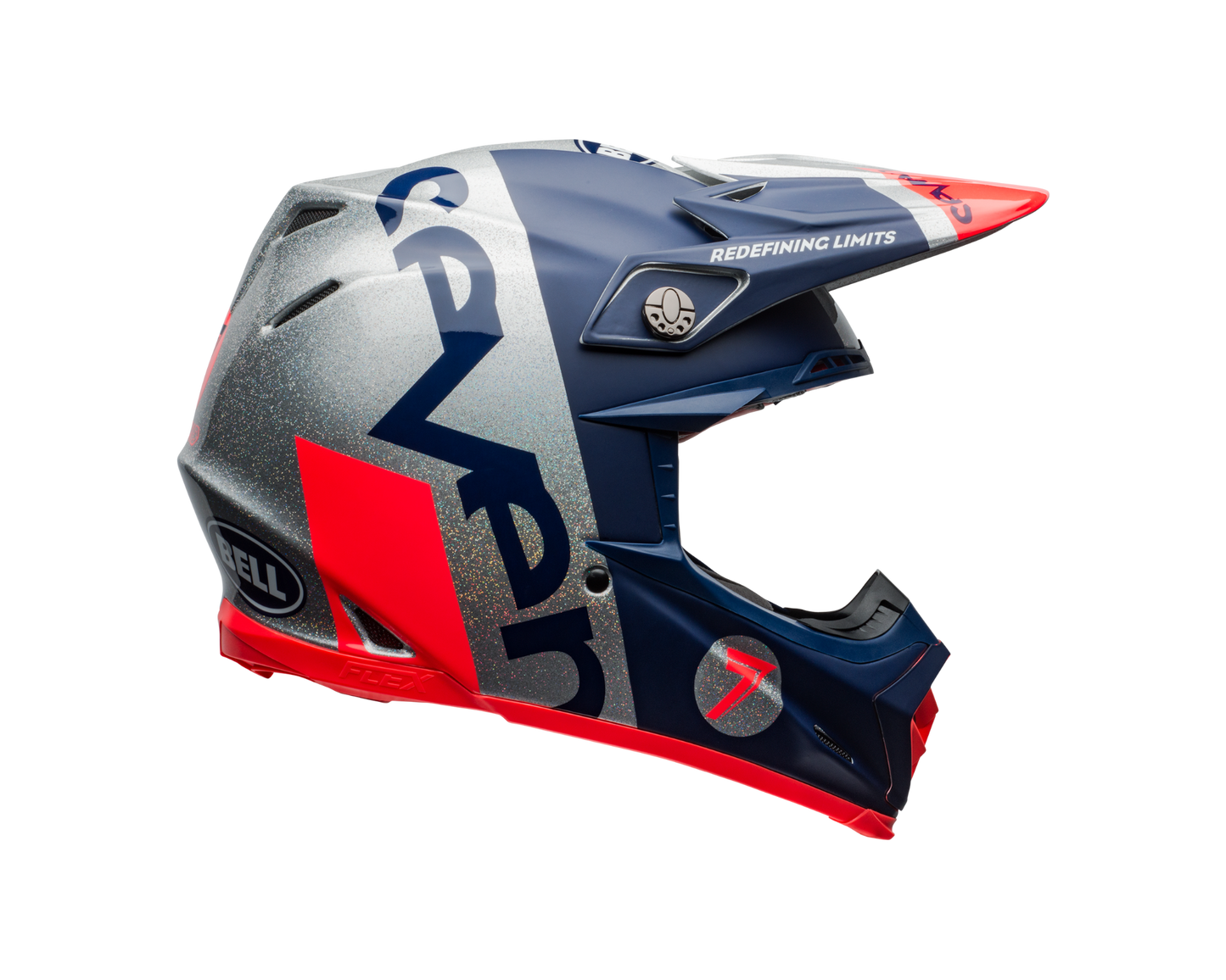 BELL MOTO-9 FLEX SEVEN GALAXY MATTE/GLOSS NAVY/SILVER HELMET