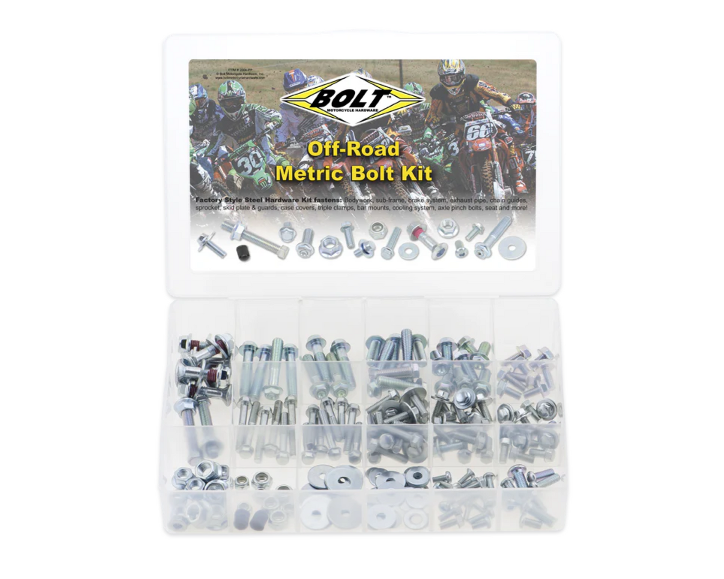 BOLT HARDWARE UNIVERSAL JAPANESE OFF ROAD METRIC PRO PACK HARDWARE KIT