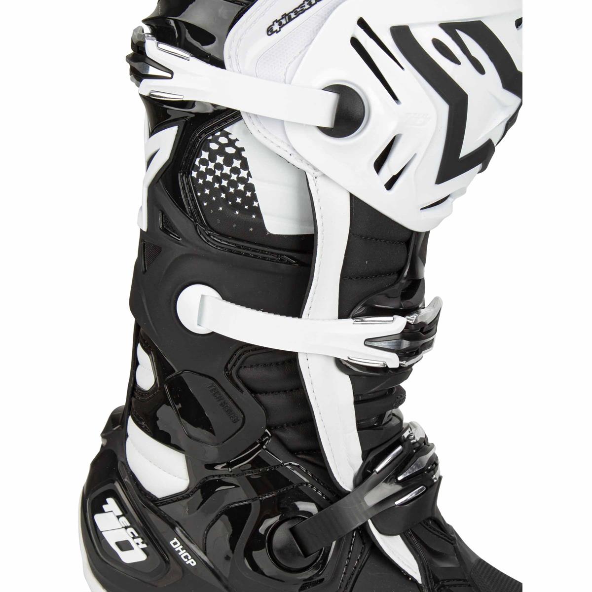 ALPINESTARS 2025 TECH 10 BLACK/WHITE BOOTS