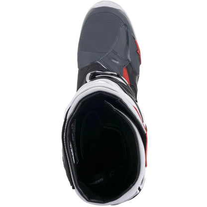 ALPINESTARS TECH 10 SUPERVENTED BLACK/WHITE/GREY/RED BOOTS