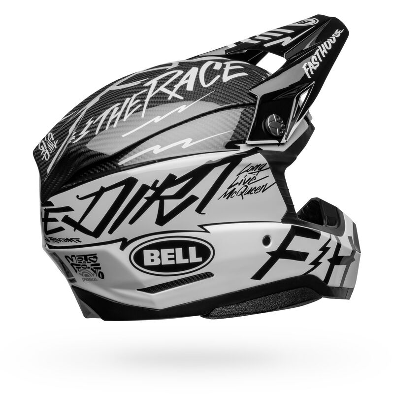 BELL LE MOTO-10 SPHERICAL FASTHOUSE DAY IN THE DIRT BLACK HELMET