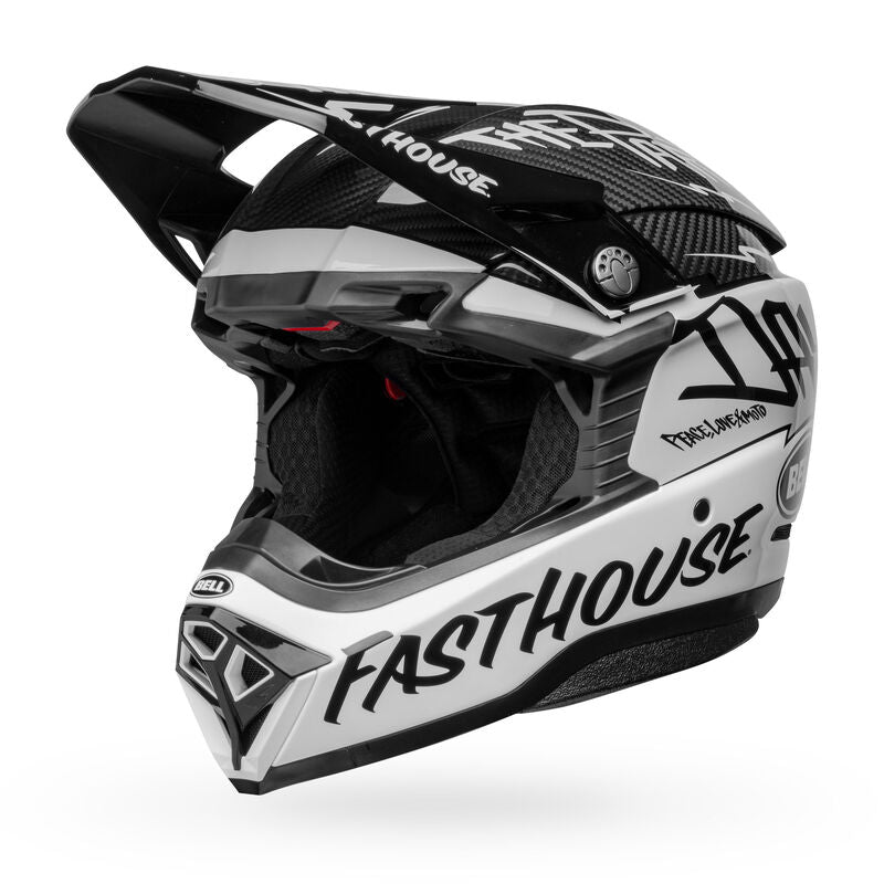 BELL LE MOTO-10 SPHERICAL FASTHOUSE DAY IN THE DIRT BLACK HELMET