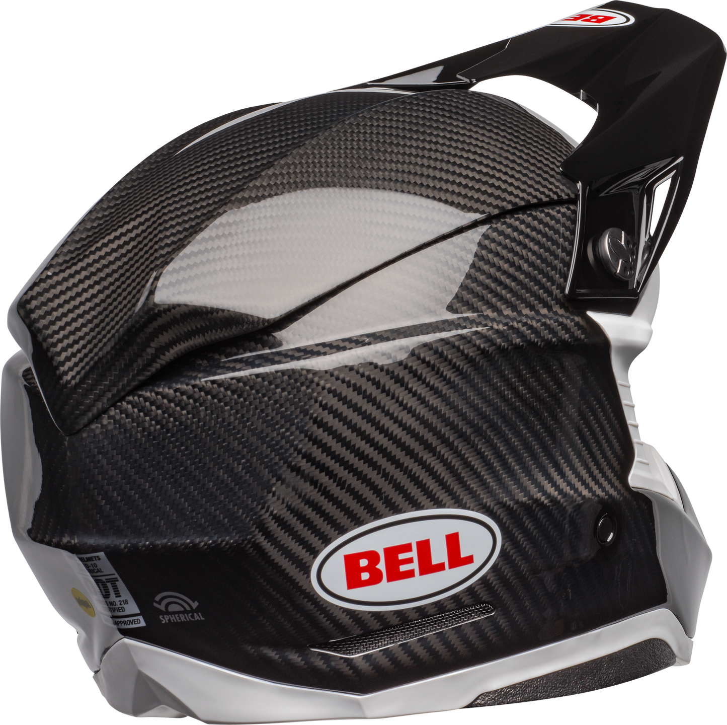 BELL 2024 MOTO-10 SPHERICAL BLACK/WHITE HELMET