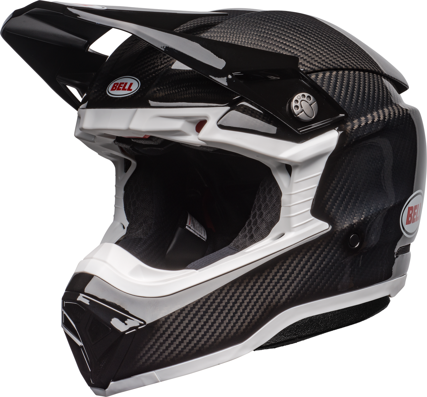 BELL 2024 MOTO-10 SPHERICAL BLACK/WHITE HELMET