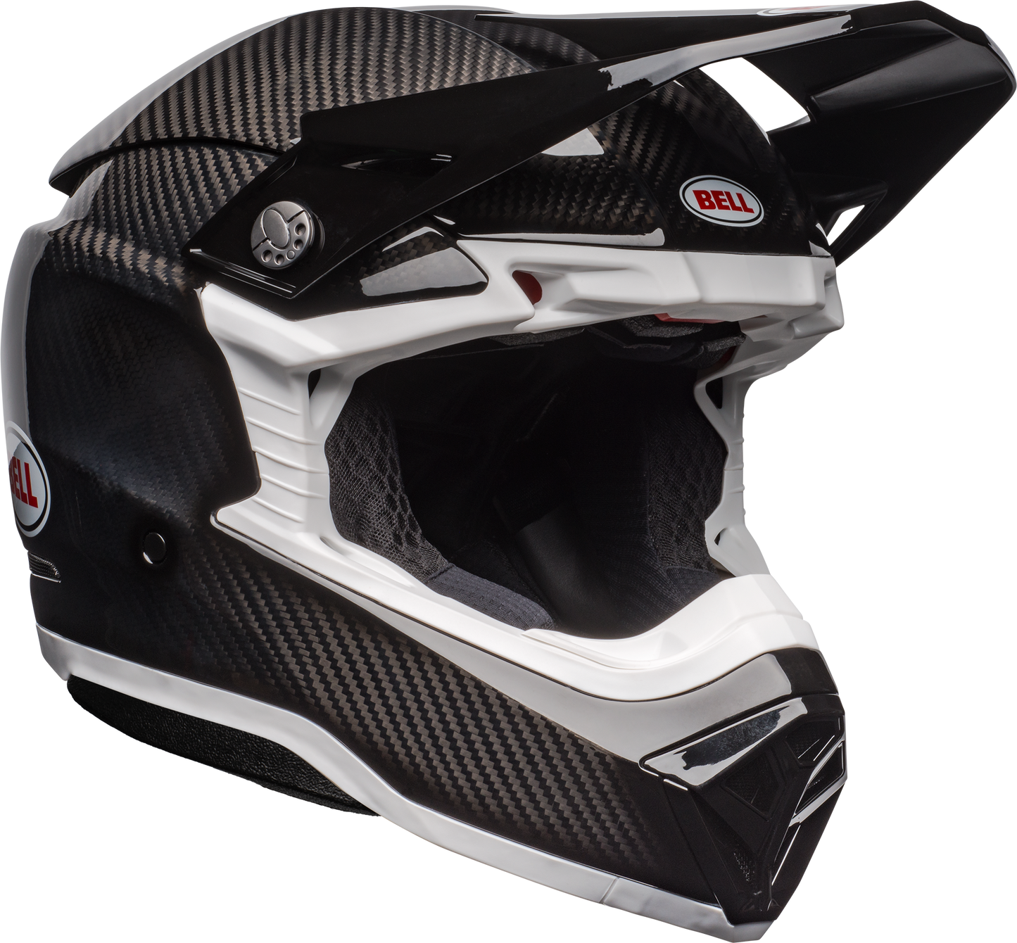 BELL 2024 MOTO-10 SPHERICAL BLACK/WHITE HELMET