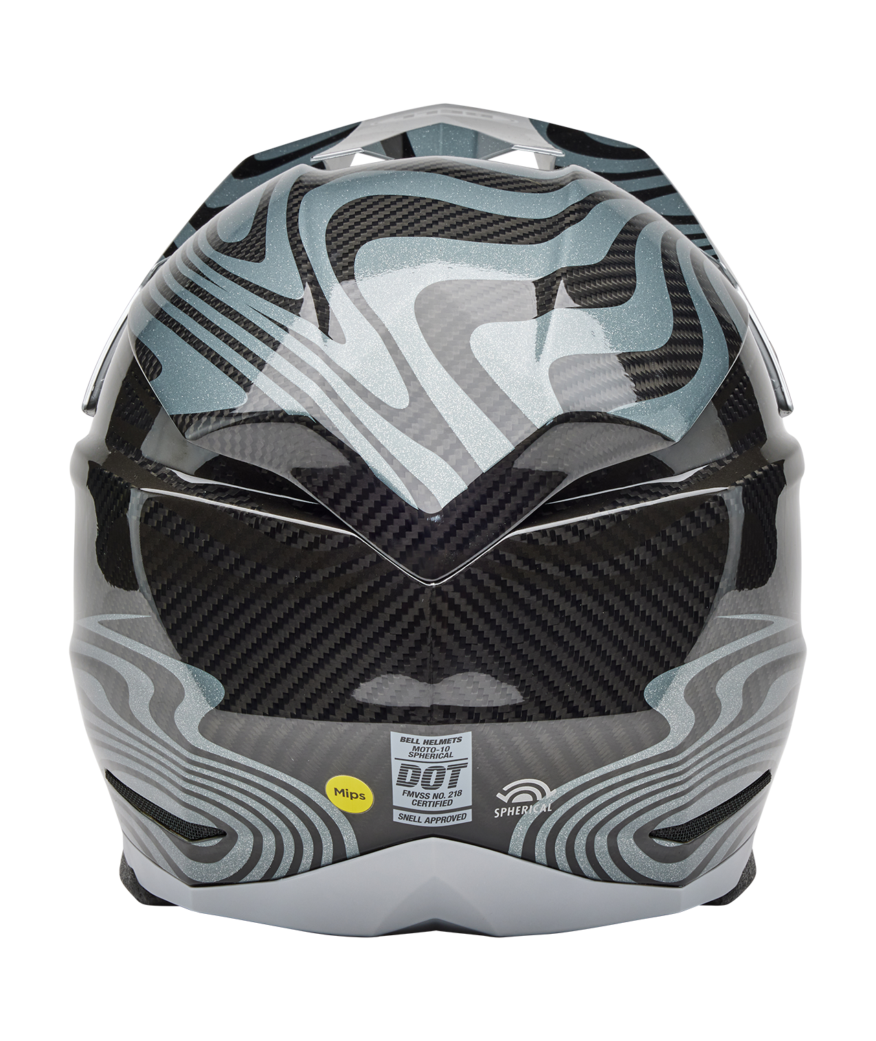 BELL 2025 MOTO-10 SPHERICAL CORTEX SILVER/GREY HELMET