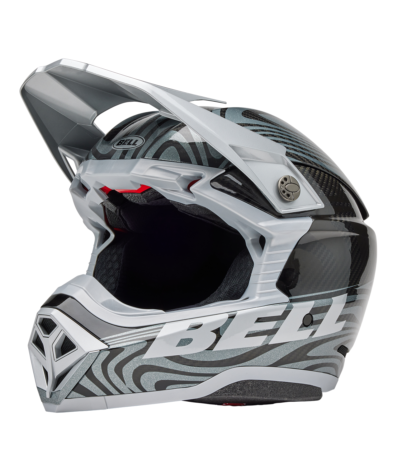 BELL 2025 MOTO-10 SPHERICAL CORTEX SILVER/GREY HELMET