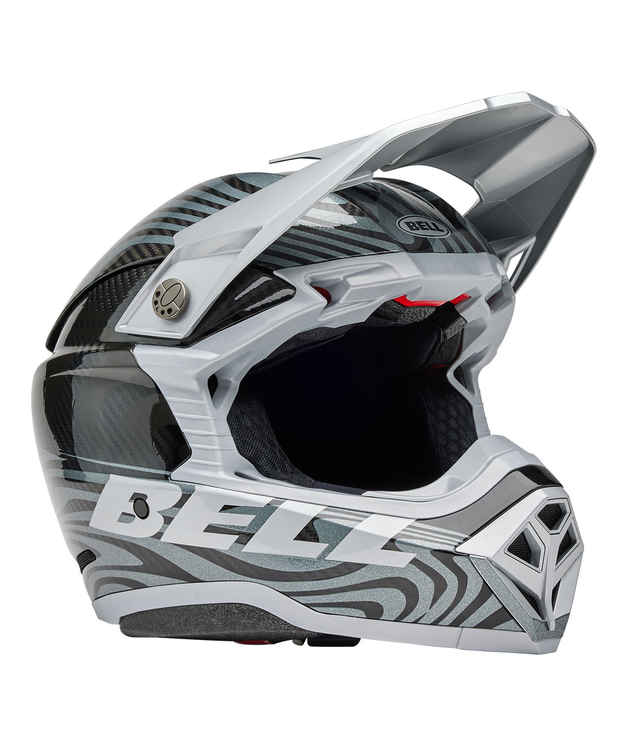 BELL 2025 MOTO-10 SPHERICAL CORTEX SILVER/GREY HELMET