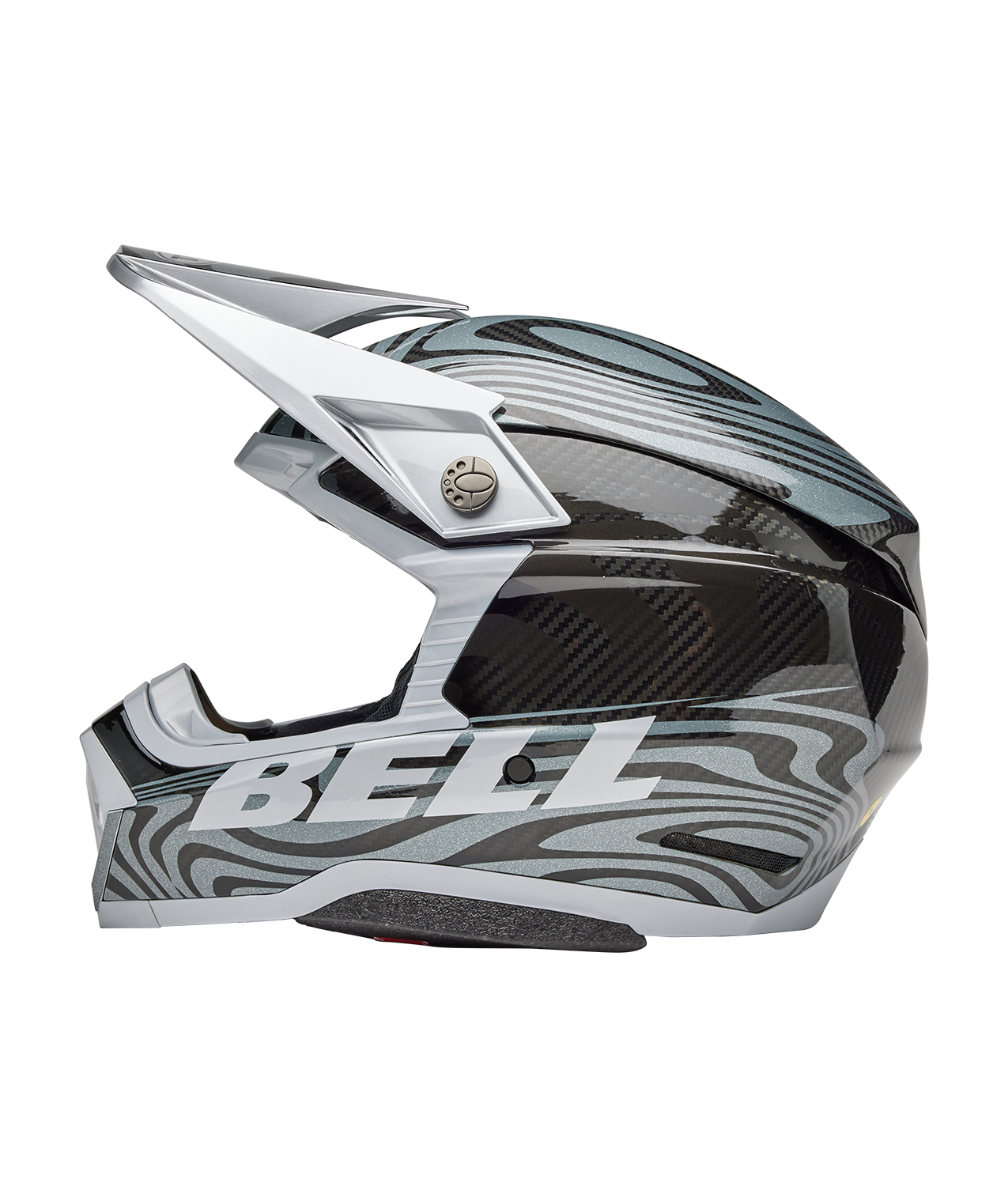 BELL 2025 MOTO-10 SPHERICAL CORTEX SILVER/GREY HELMET