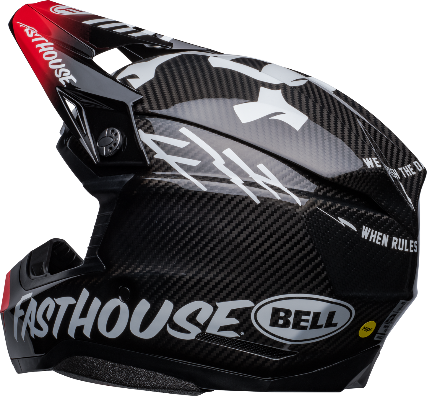 BELL 2024 MOTO-10 SPHERICAL FASTHOUSE PRIVATEER BLACK/RED HELMET