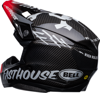 BELL 2024 MOTO-10 SPHERICAL FASTHOUSE PRIVATEER BLACK/RED HELMET